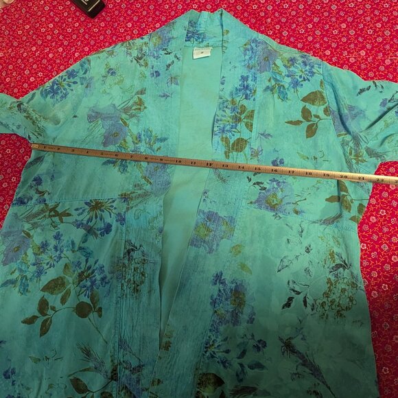 Vintage Lagenlook Open Front Top Kimono Boho CMC Coastal Grandma Festival Floral - Picture 4 of 10